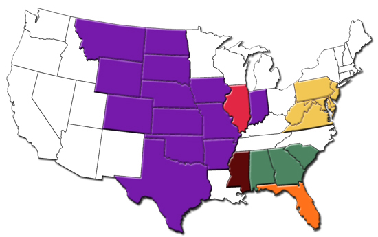 National Training Reach Map